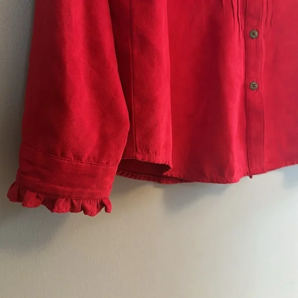 Northern Reflections Red Button-Shacket ❤️ - Picture 3 of 6